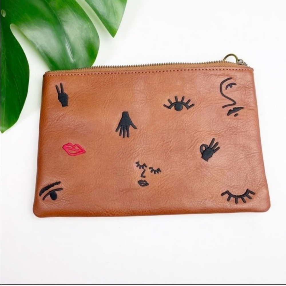 Madewell Tan Leather clutch